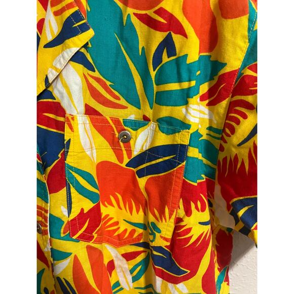 Vintage Lizwear Liz Claiborne Tropical Button Front Top Small - Picture 4 of 5